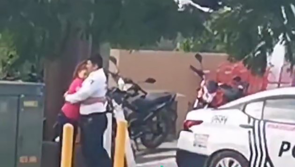 Policía campechano fue captado por ciudadanos