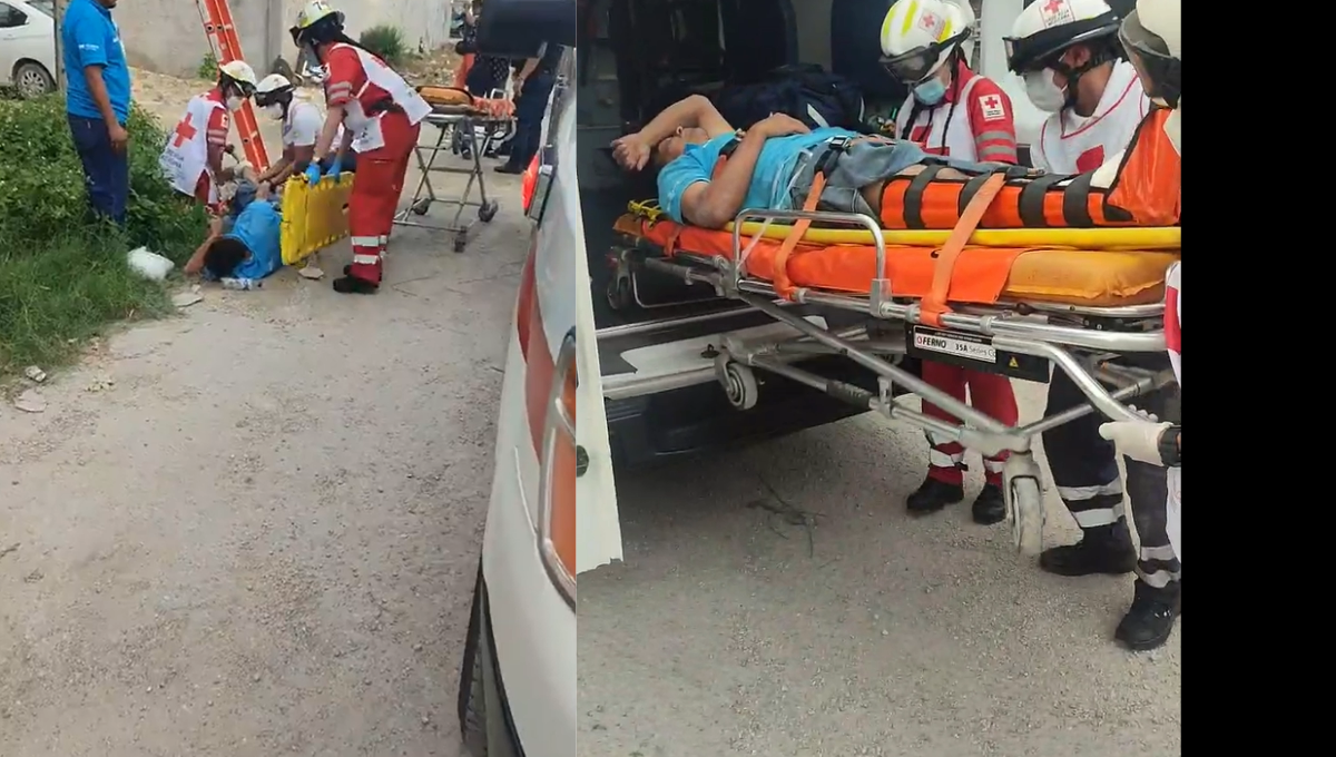 El hombre se encontraba dando mantenimiento a un poste