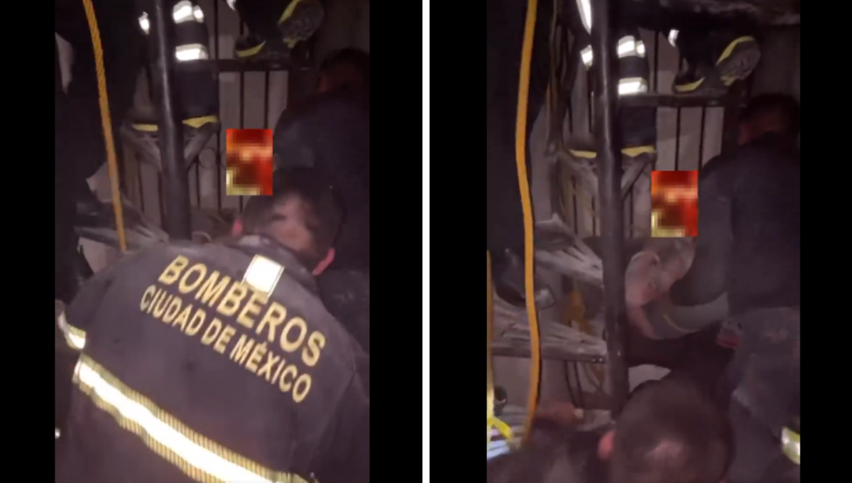 Tras el rescate fue atendido por los paramédicos