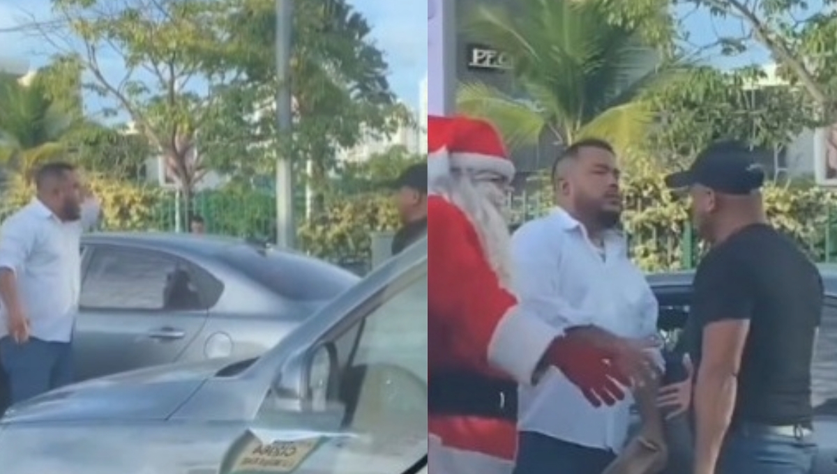 Santa logró que los hombres que discutían se den la mano como señal de paz Santa logró que los hombres que discutían se den la mano como señal de paz