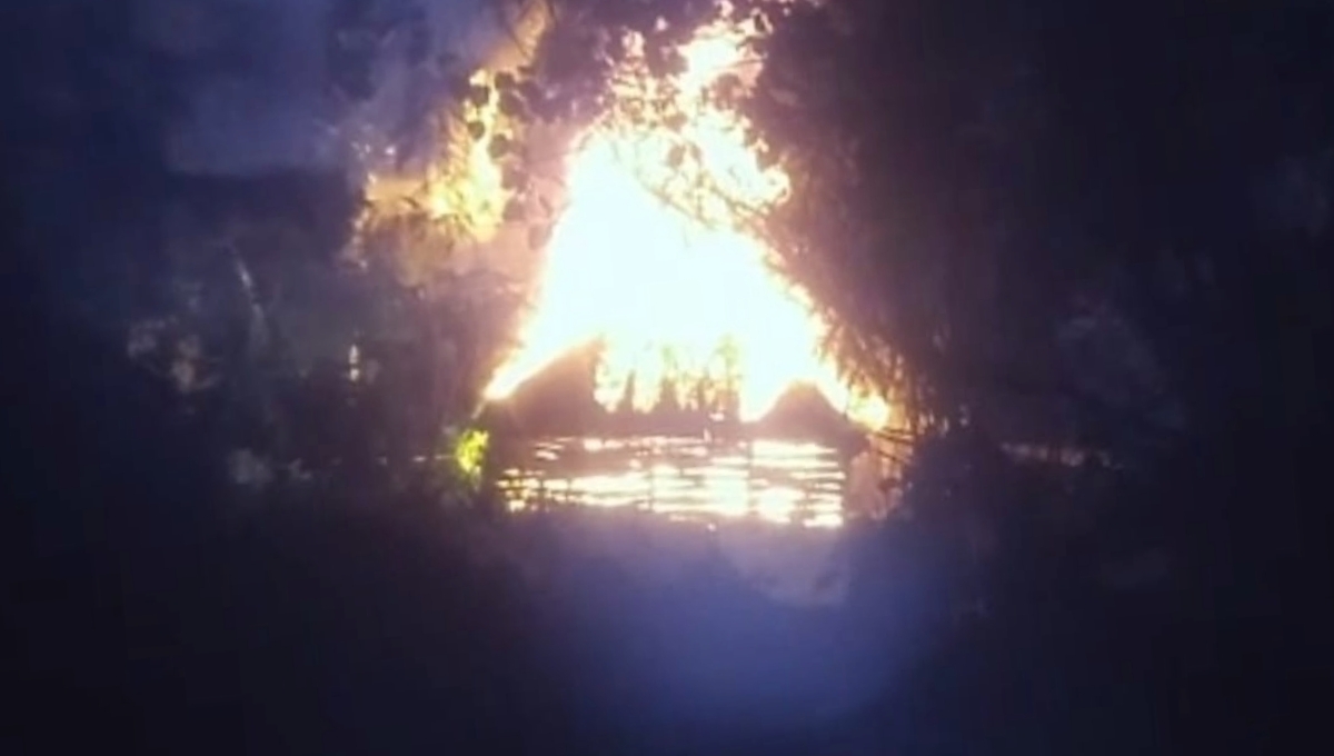 La dueña de la casa entró en crisis nerviosa al ver su casa incendiarse