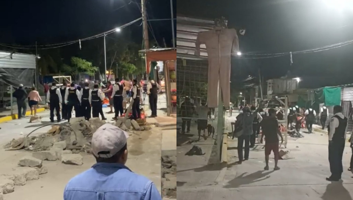 Comerciantes arrojaron piedras y cubetas a los policías