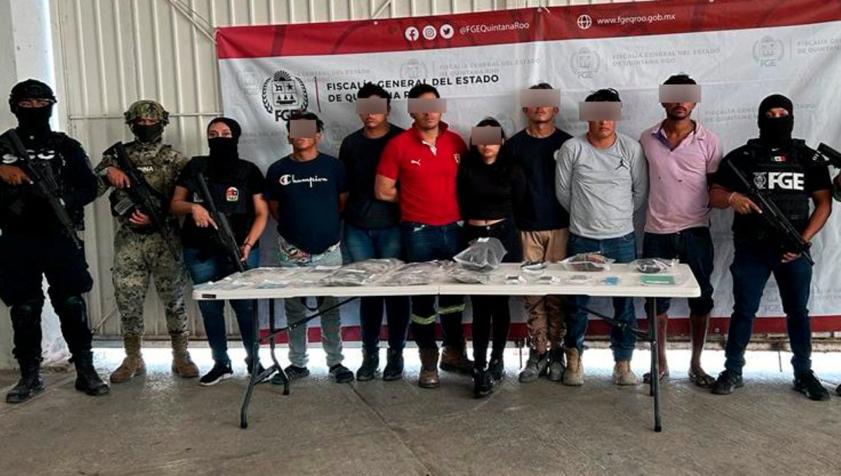 Los siete detenidos quedaron a disposición de la Fiscalía de Quintana Roo Los siete detenidos quedaron a disposición de la Fiscalía de Quintana Roo