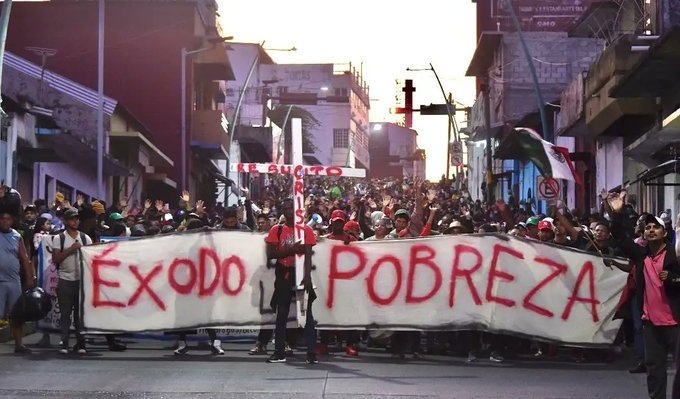 Una nueva caravana migrante salió del Sur al Norte de México