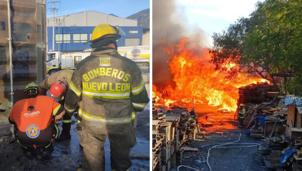 El incendio fue sofocado por los bomberos de Nuevo León El incendio fue sofocado por los bomberos de Nuevo León