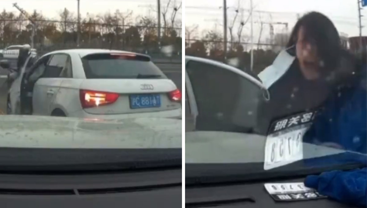 El auto comenzó a irse en reversa y arrolló a la conductora