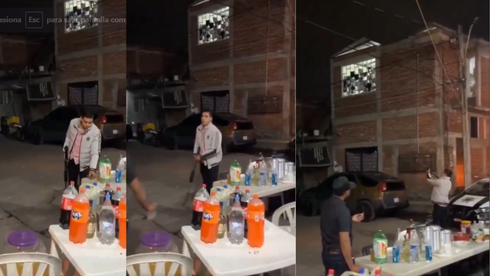 Policía de Uruapan dispara al aire con su rifle AR-15 en Navidad Policía de Uruapan dispara al aire con su rifle AR-15 en Navidad