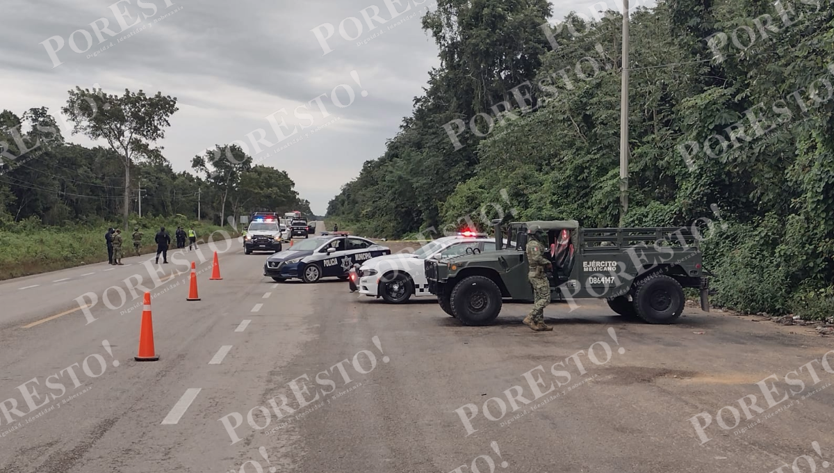 Hallan cadáver embolsado en el tramo Tulum- Felipe Carrillo Puerto