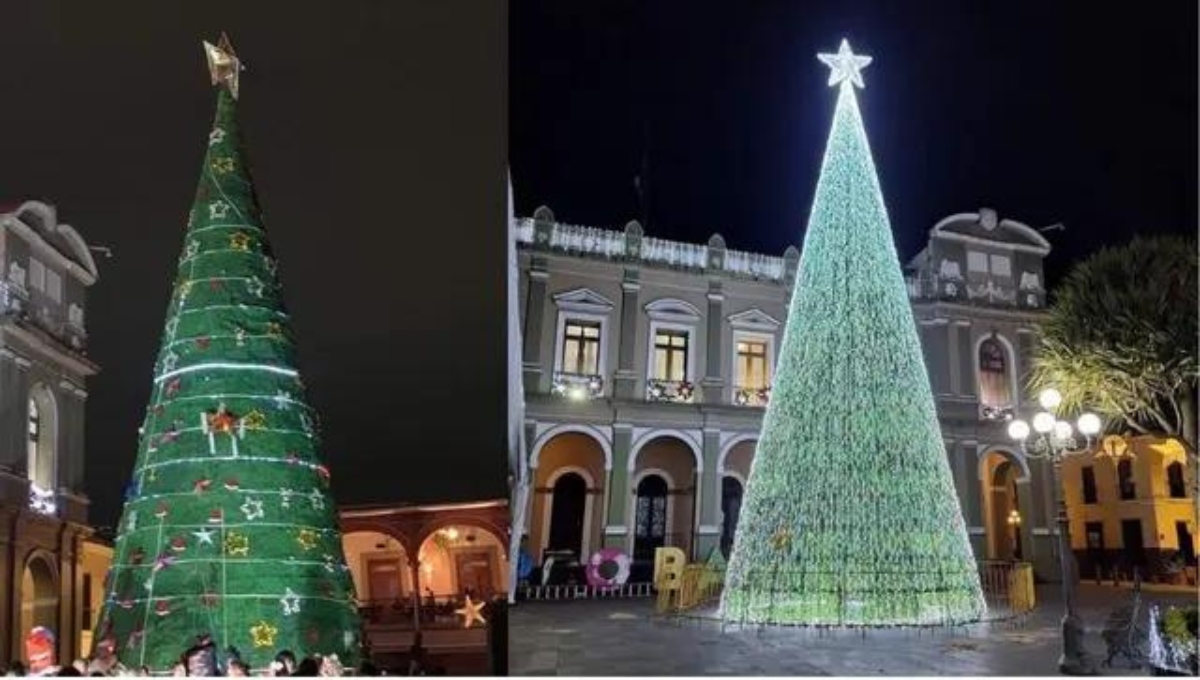 Después de las burlas, el ayuntamiento volvió a decorar el arbolito navideño