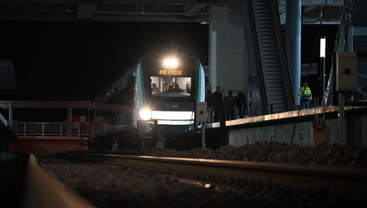 El Tren Maya salió de Cancún, Quintana Roo, cerca de las 7:00 horas
