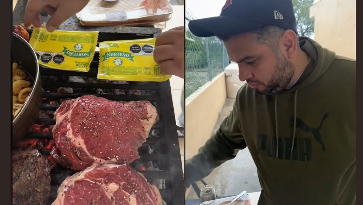 Regios son criticados por su manera de preparar la carnita asada Regios son criticados por su manera de preparar la carnita asada