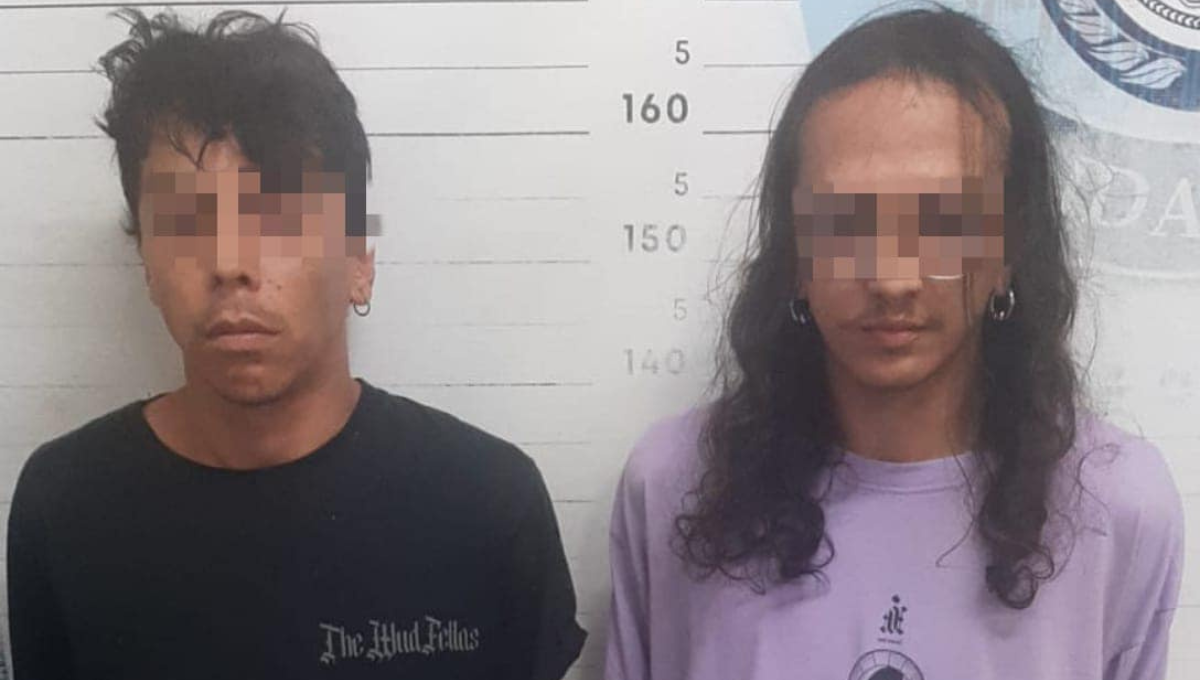 Los hombres intentaron huir ante la presencia de la policía