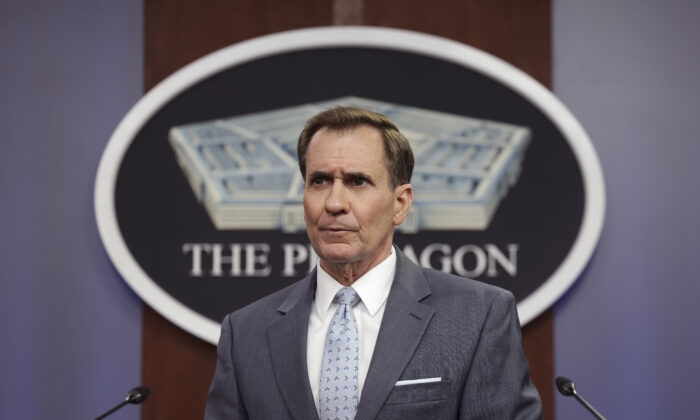 John Kirby durante la conferencia de prensa