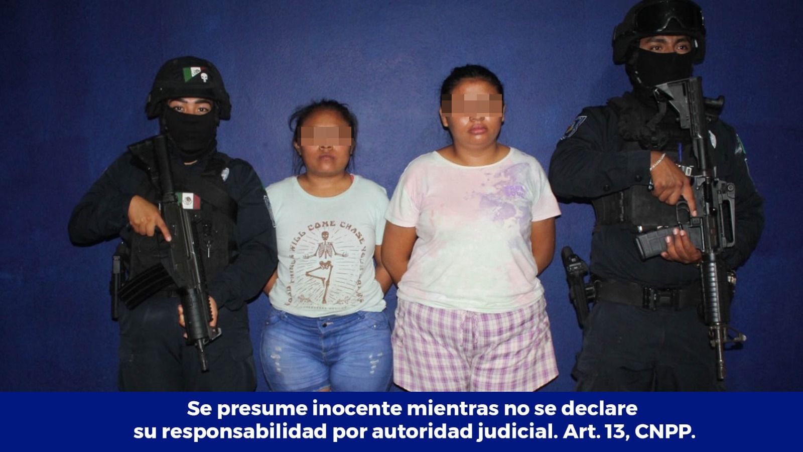 Las mujeres detenidas fueron identificadas como María "N." y Aracely "N."