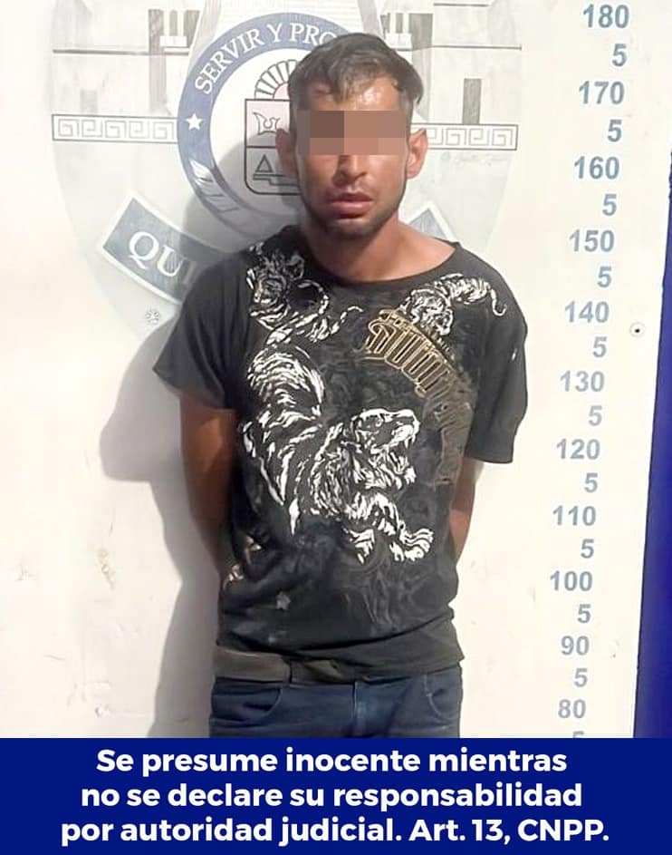 Hombre intenta huir luego de agredir a personas en la Región 510 en Cancún