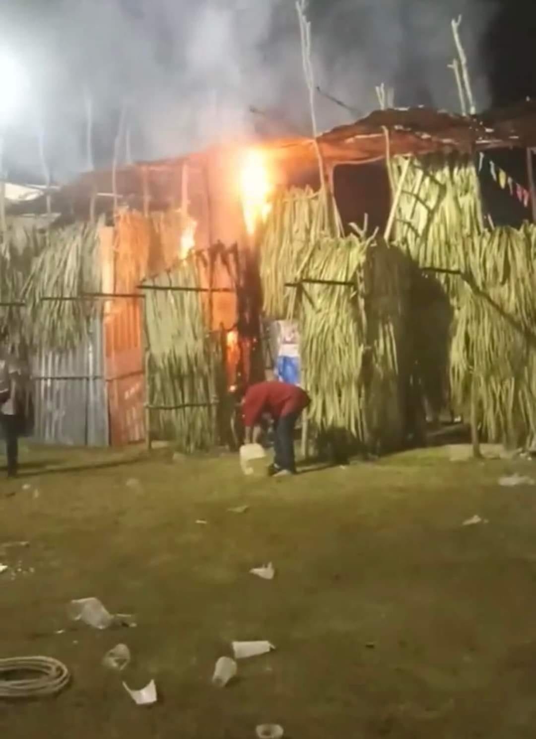 Borrachos provocan incendio en Yaxkukul, Yucatán