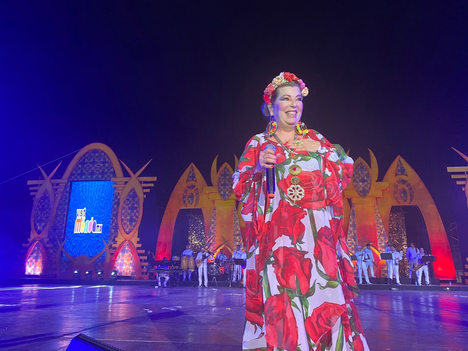 La colombiana cantó sus mejores éxitos
