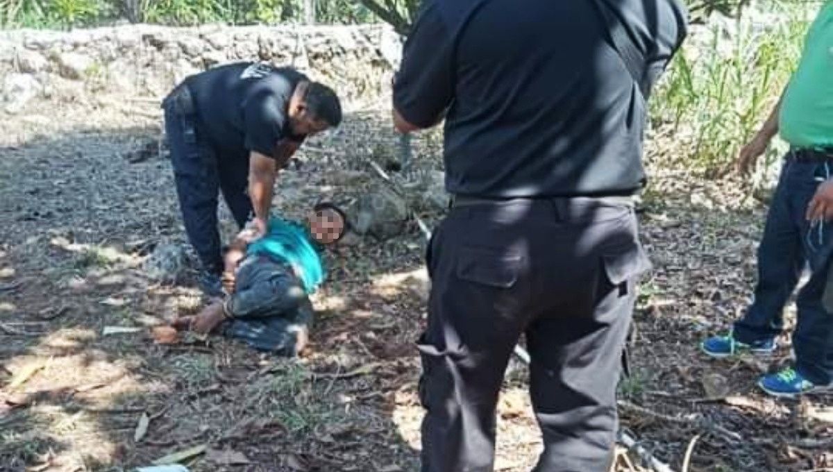 Detienen a hombre por robar limones en una parcela de Akil