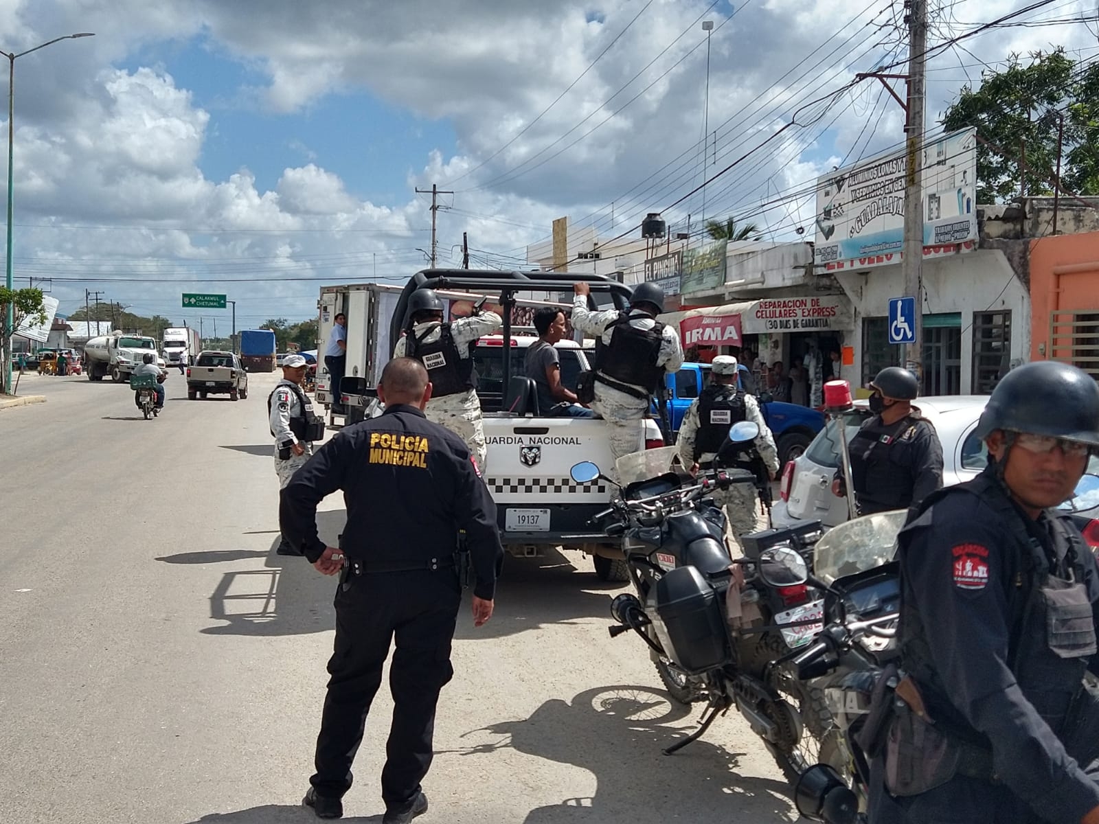 Elementos de la Guardia Nacional tomaron conocimiento de los hechos para dar con el agresor Elementos de la Guardia Nacional tomaron conocimiento de los hechos para dar con el agresor