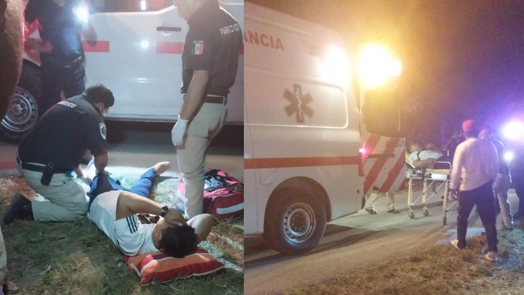 Al lugar acudió la policía municipal para abanderar el lugar y tomar datos también llegaron los paramédicos de la ambulancia 21-PC Al lugar acudió la policía municipal para abanderar el lugar y tomar datos también llegaron los paramédicos de la ambulancia 21-PC