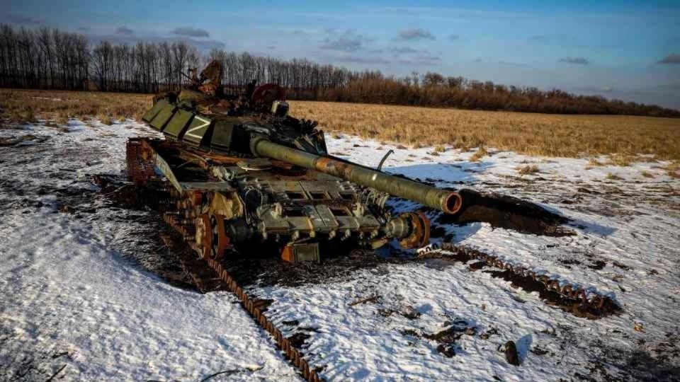 El tanque ruso que Ucrania restauró. Foto: Especial El tanque ruso que Ucrania restauró. Foto: Especial