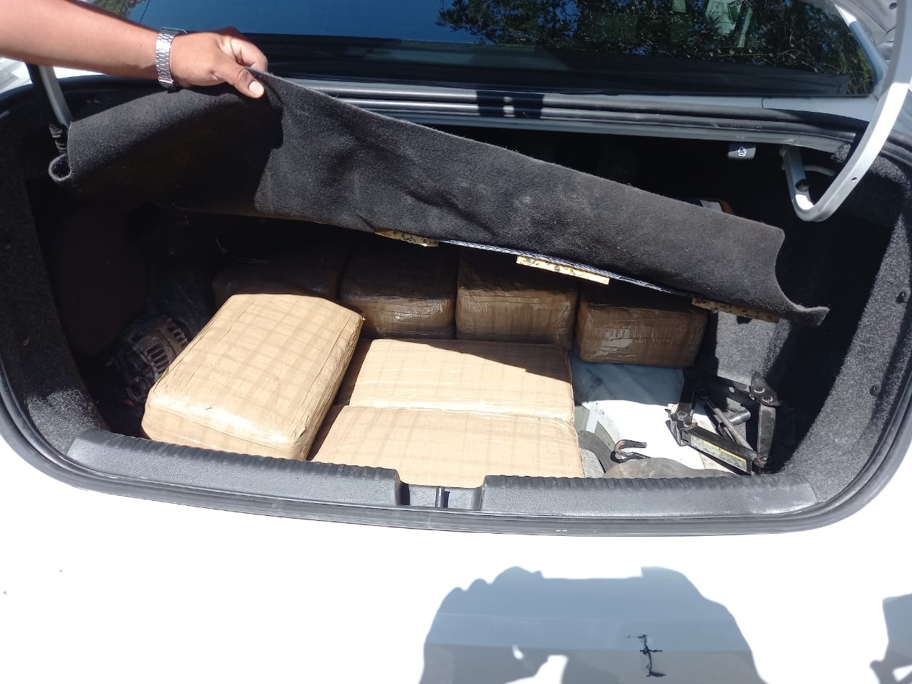 Los 21 kilos de marihuana estaban distribuidos en siete cajas Los 21 kilos de marihuana estaban distribuidos en siete cajas