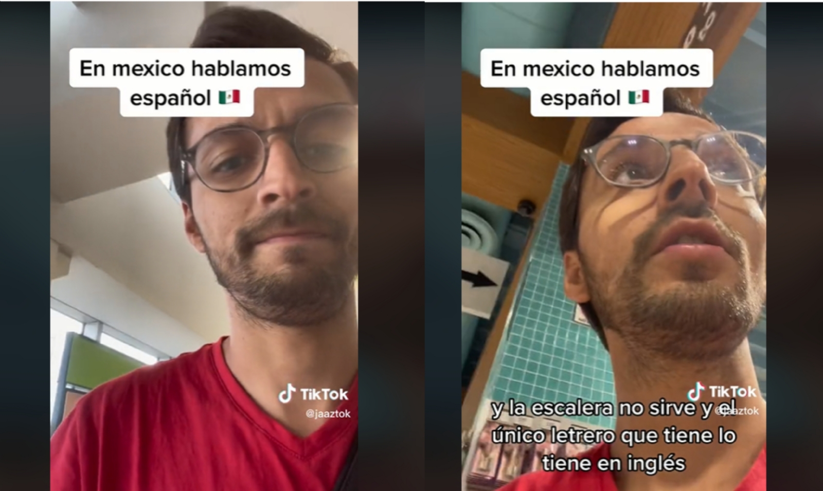 El joven exigió a los empleados de la tienda que colocaran un letrero en español
