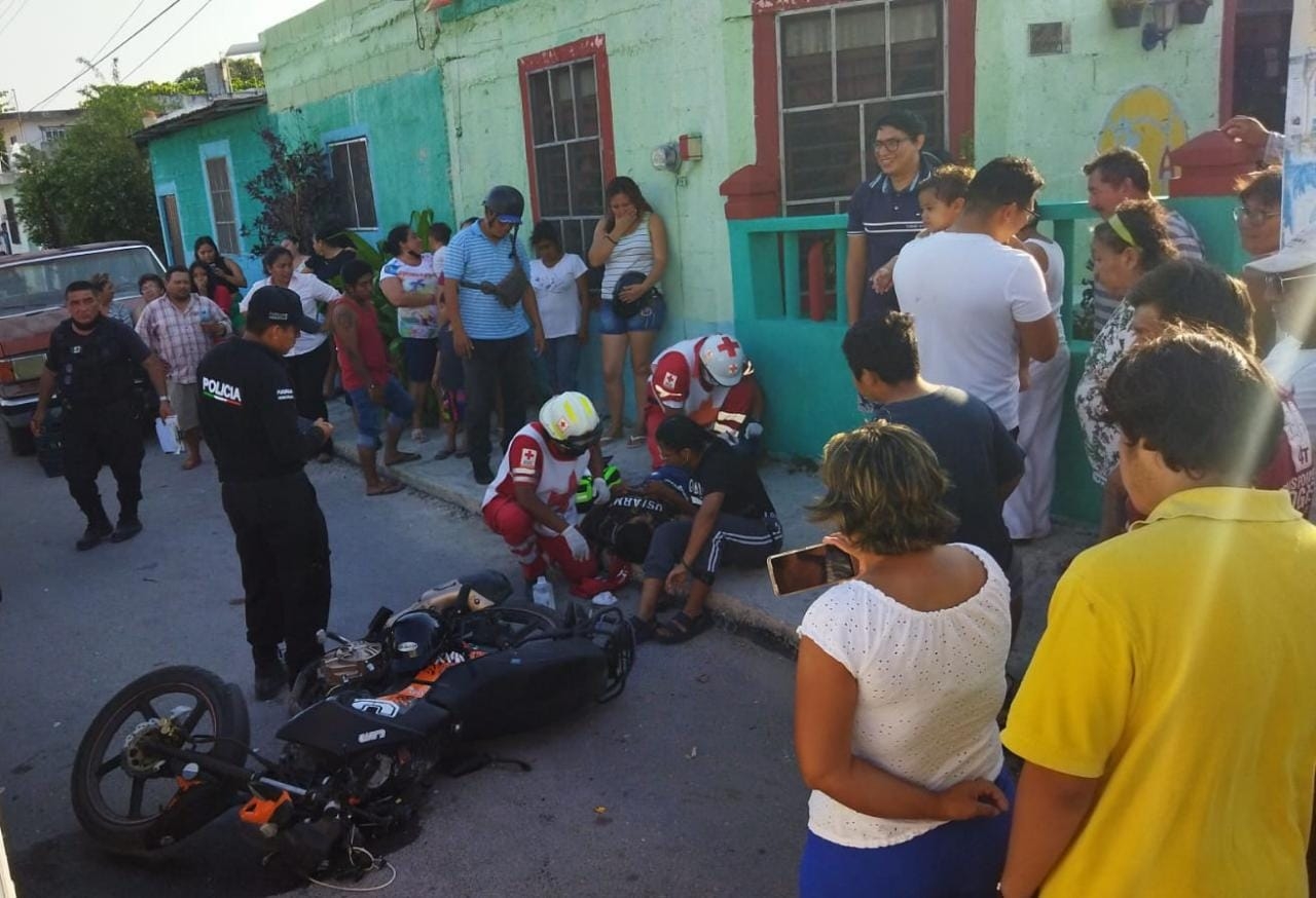 Los motociclistas solamente presentaron leves golpes