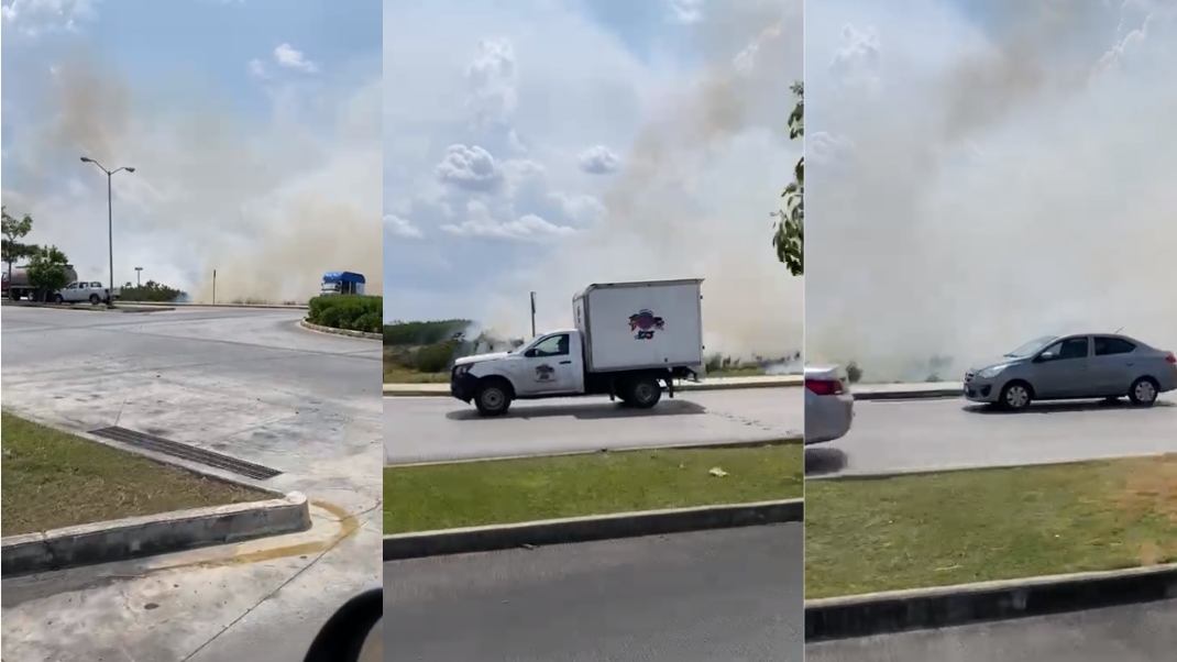 El siniestro fue reportado al número de emergencias, por lo que llegaron los bomberos