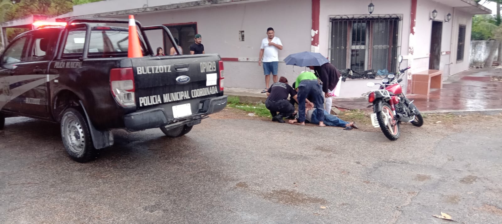 El motociclista fue trasladado a un hospital de Tizimín