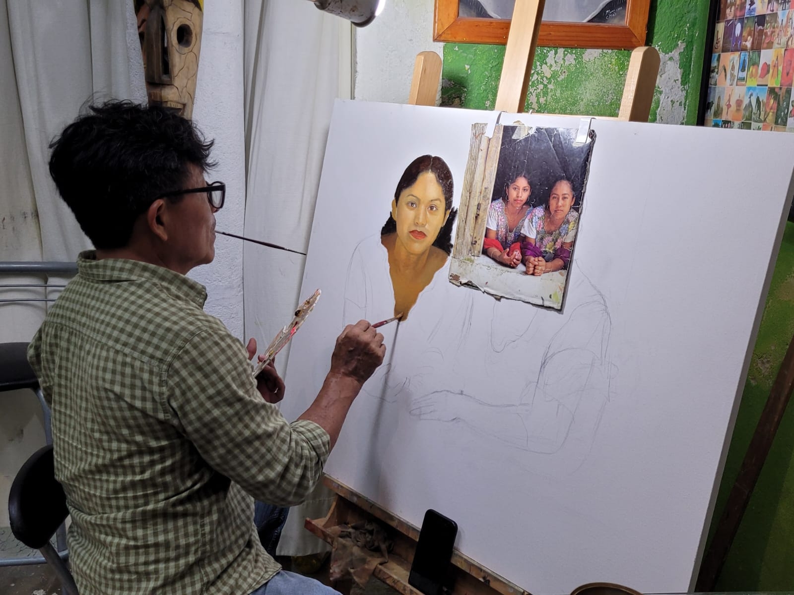El artista Marco Chab da vida a Campeche por medio de su pincel: EN VIVO