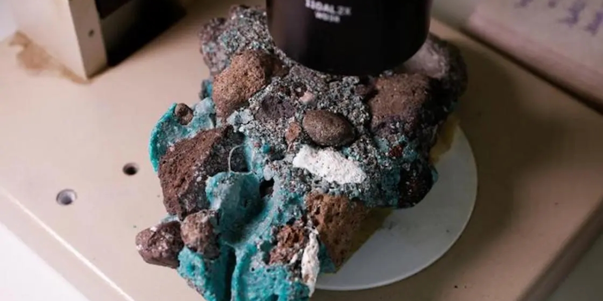 Así lucen las piedras de plástico encontradas en Brasil. Foto: Especial
