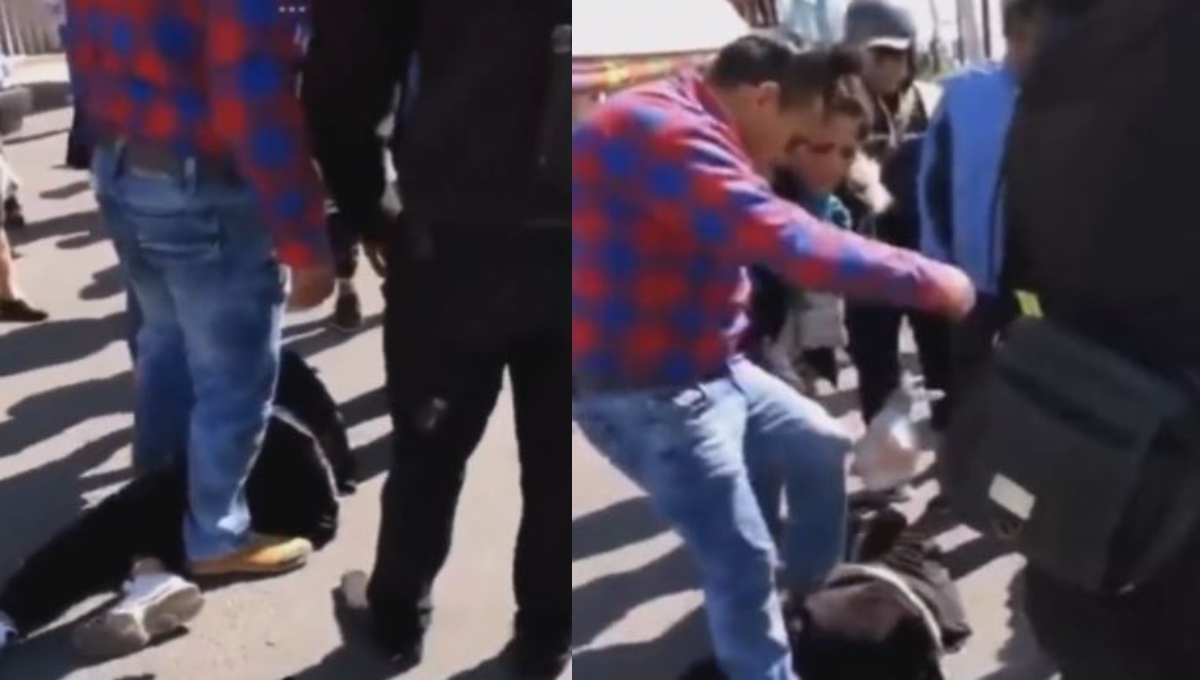 El hombre fue golpeado en el suelo y casi fue desnudado por los habitantes de Valle de Chalco El hombre fue golpeado en el suelo y casi fue desnudado por los habitantes de Valle de Chalco