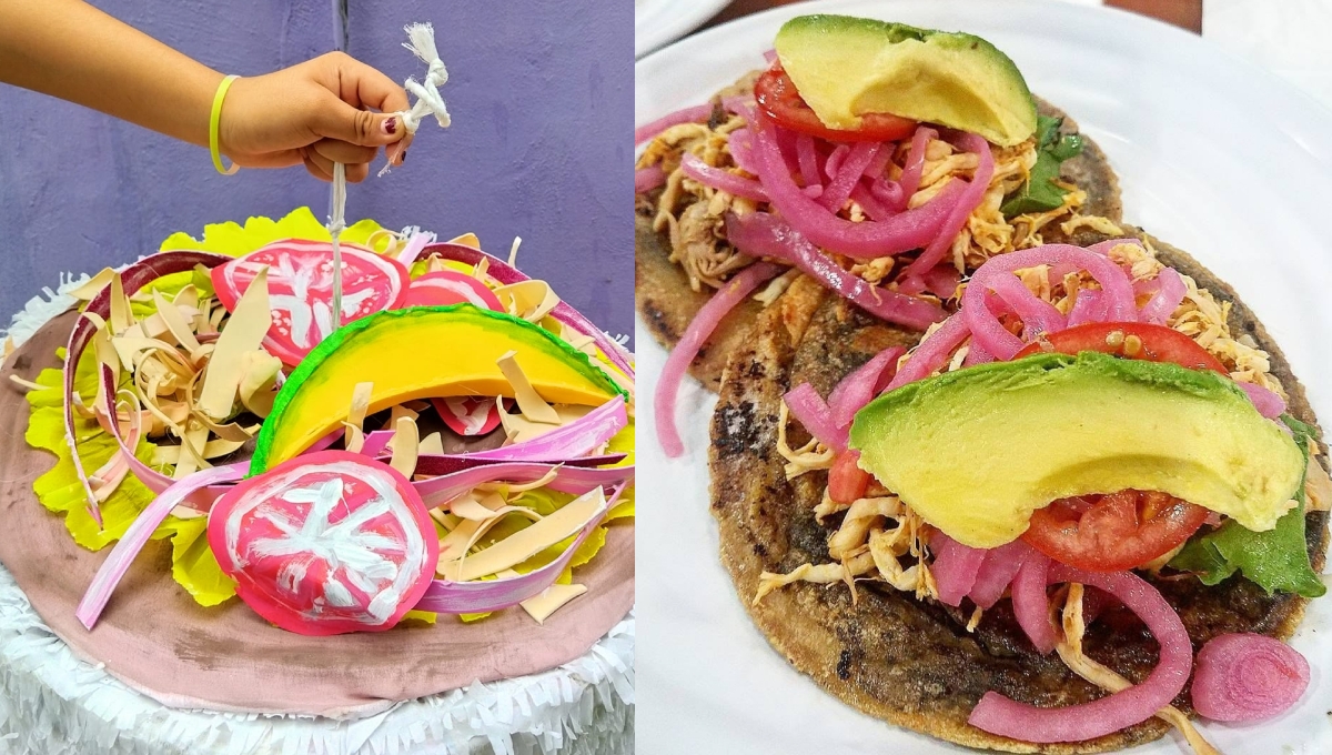 La piñata en forma de panucho se ha hecho viral en redes sociales