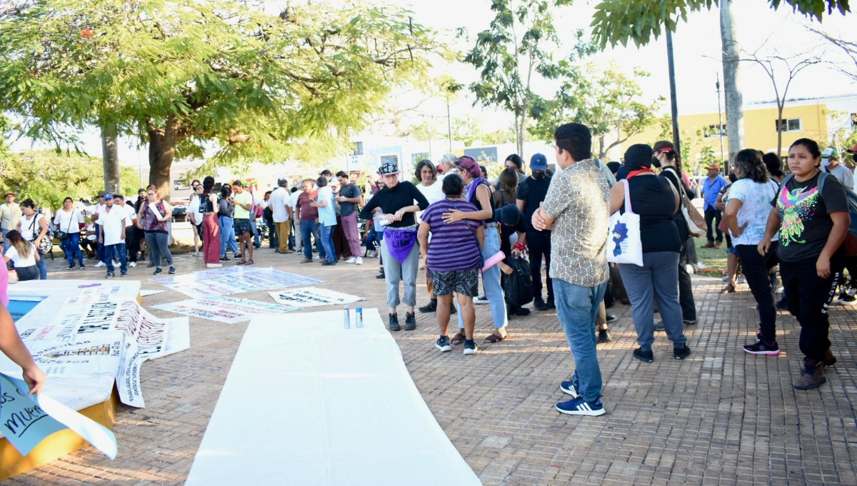 Los manifestantes afirmaron que, la lucha de Sitilpech y las comunidades mayas es una lucha por el agua