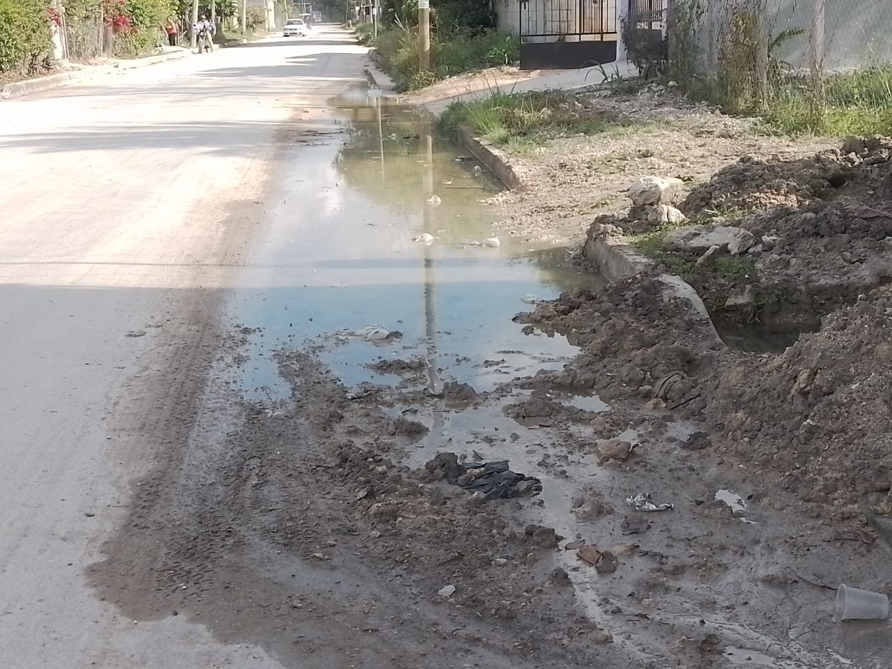 Vecinos de la Colonia Carlos Salinas de Gortari, dieron a conocer que tienen una fuga desde de agua hace diez días