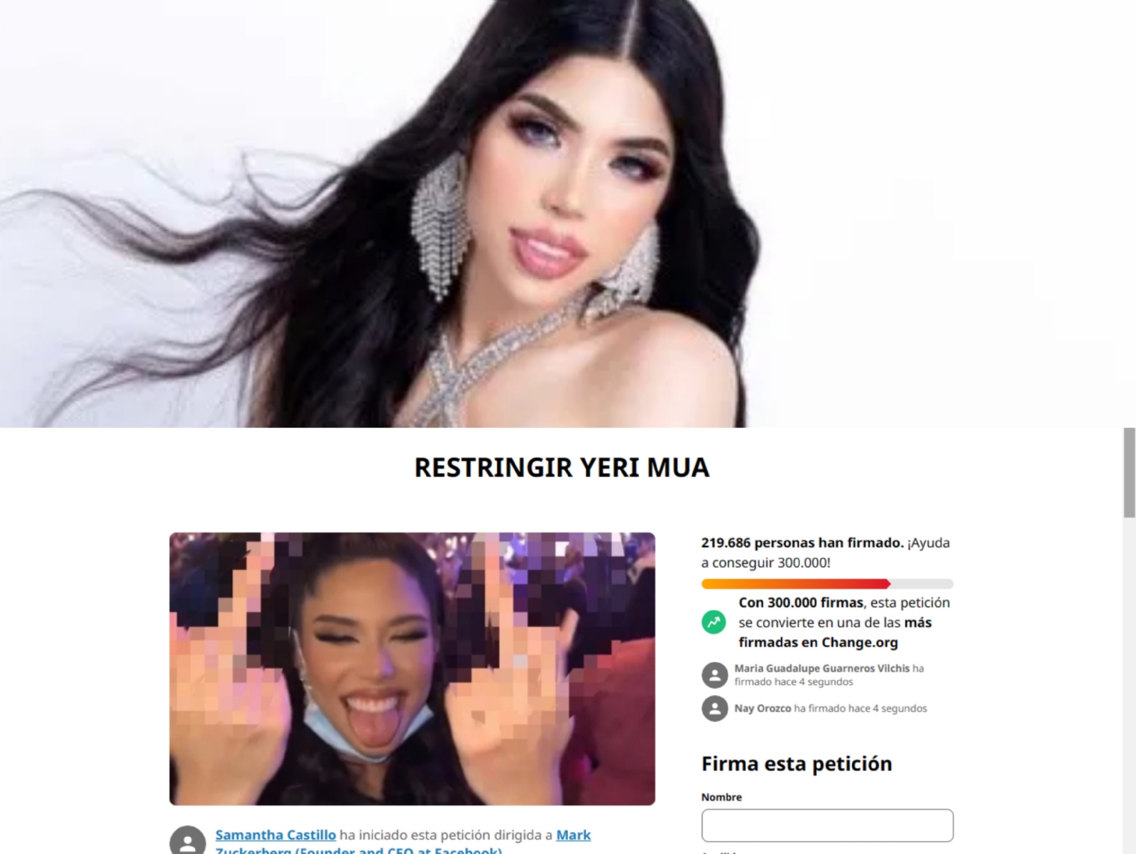 Buscan cancelar a Yeri Mua de redes sociales, mediante una petición Buscan cancelar a Yeri Mua de redes sociales, mediante una petición