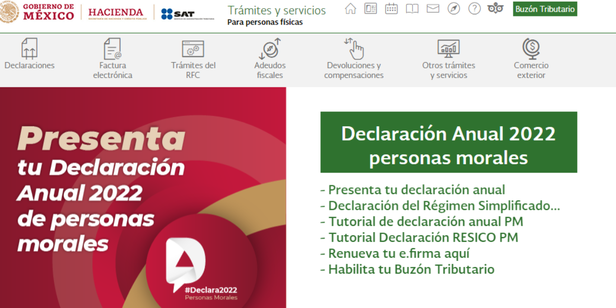 El portal del SAT te guía paso a paso para hacer tu declaración. Foto: Especial El portal del SAT te guía paso a paso para hacer tu declaración. Foto: Especial