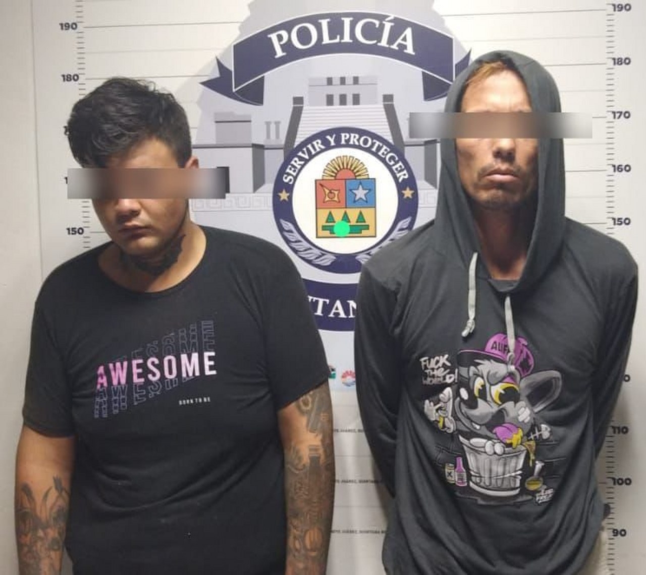 Los hombres se portaron agresivos con los elementos de la Policía