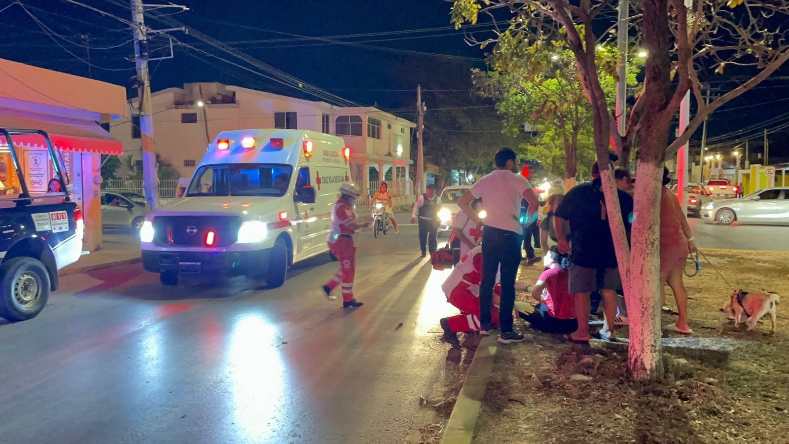 La joven fue trasladada al hospital por lesiones en una pierna La joven fue trasladada al hospital por lesiones en una pierna