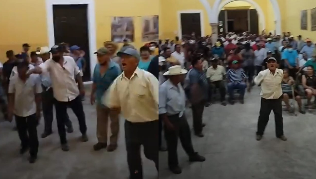 Ejidatarios comenzaron un conato de bronca durante la asamblea en Izamal