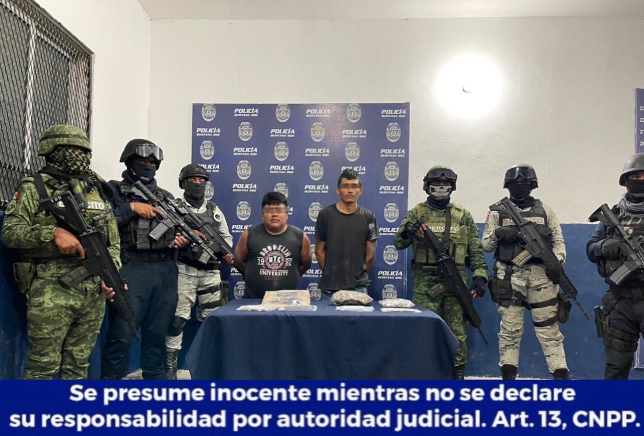 Arrestan a dos presuntos narcomenudistas en Chetumal