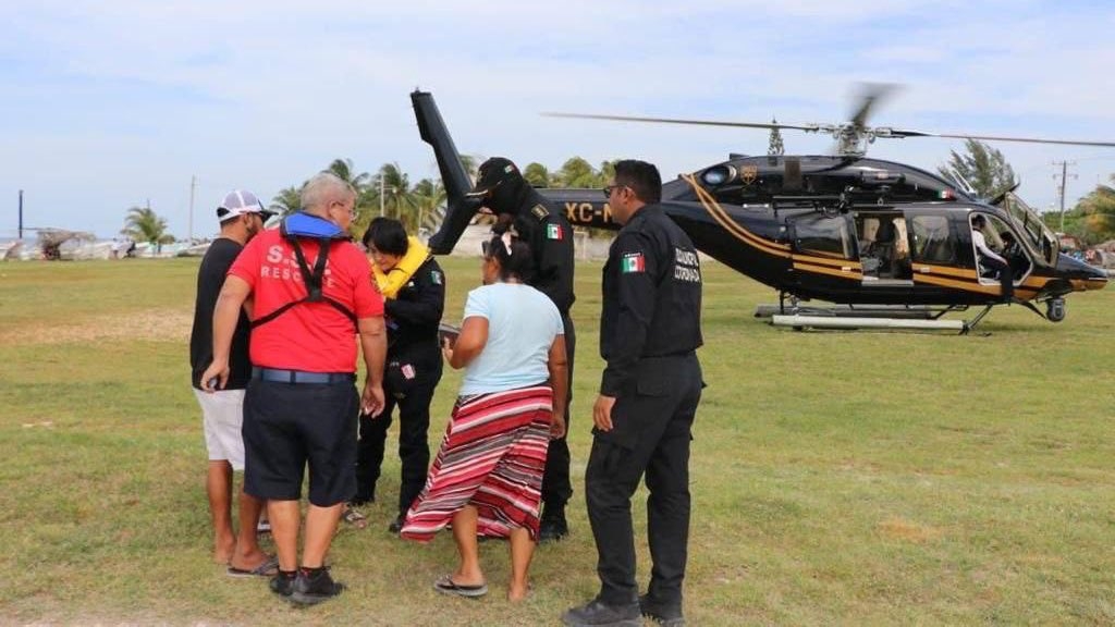 La SSP Yucatán sobrevuela Dzilam de Bravo en busca de los pescadores