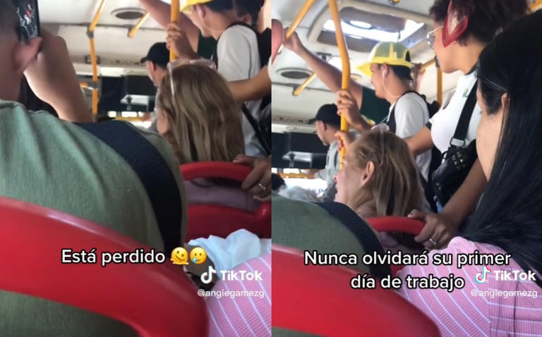 El chofer nunca había conducido por esa ruta. Foto: Tiktok El chofer nunca había conducido por esa ruta. Foto: Tiktok