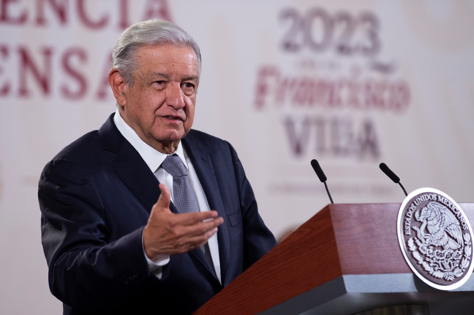 Presidente Andrés Manuel López Obrador en conferencia de prensa