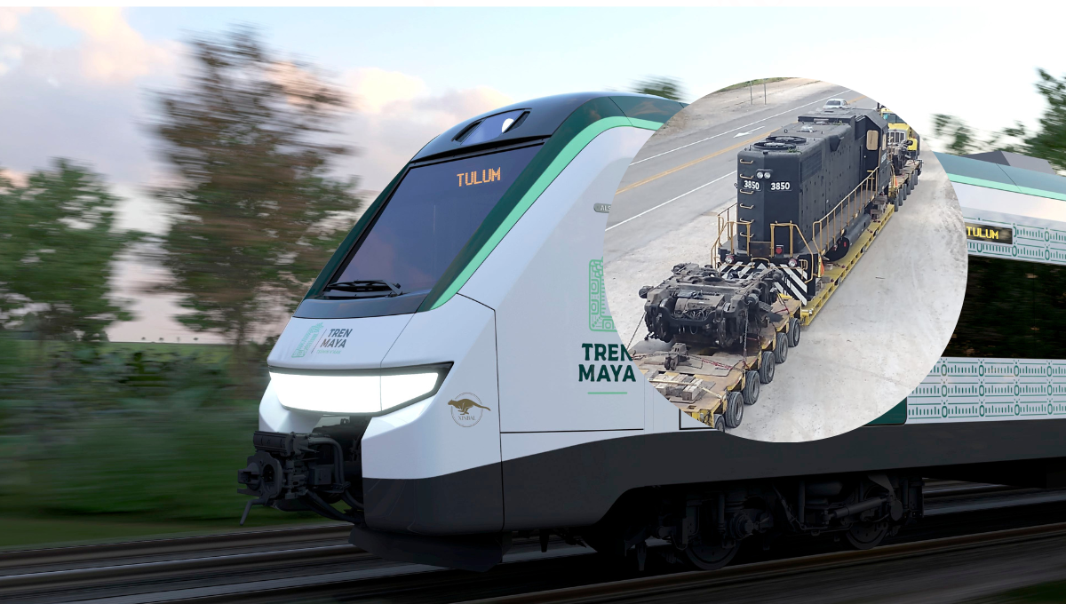 Los operadores que transportaban la locomotora hicieron una escala para pasar la noche