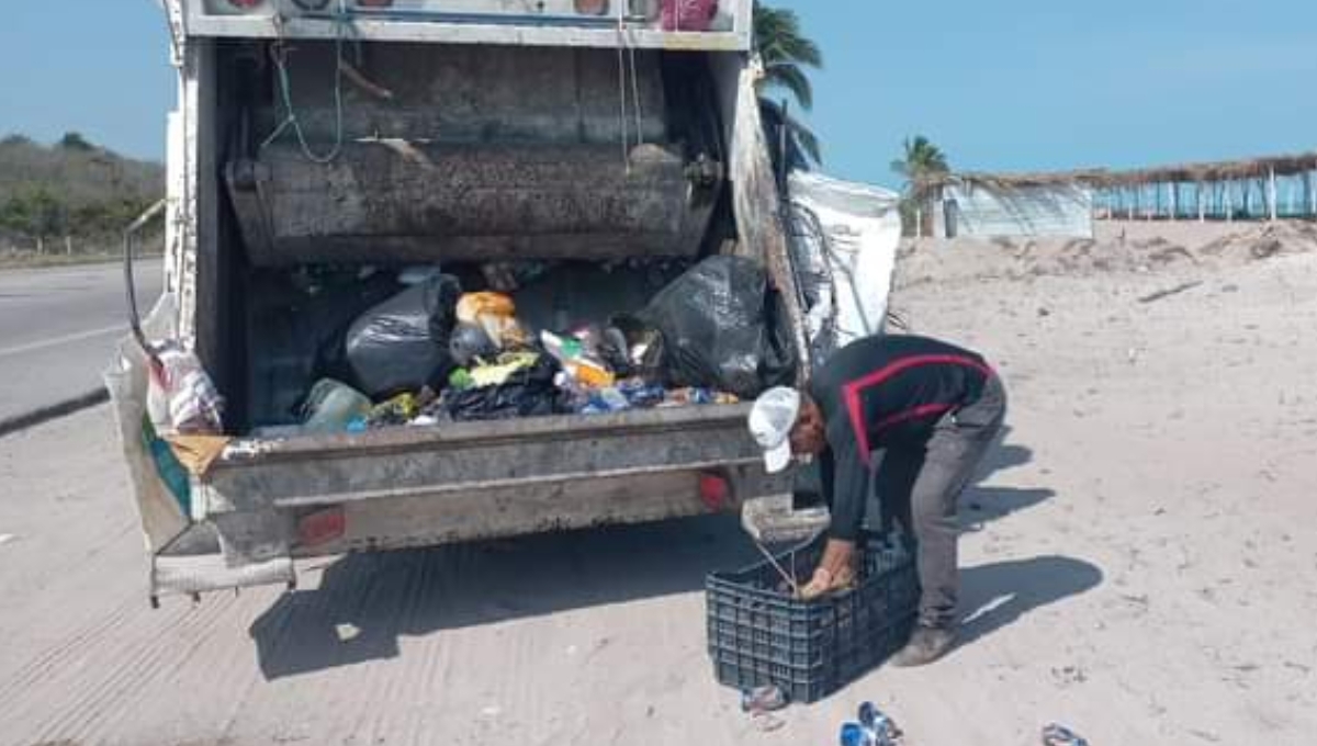 Normalmente se recolectan entre las cuatro y cinco toneladas de basura Normalmente se recolectan entre las cuatro y cinco toneladas de basura