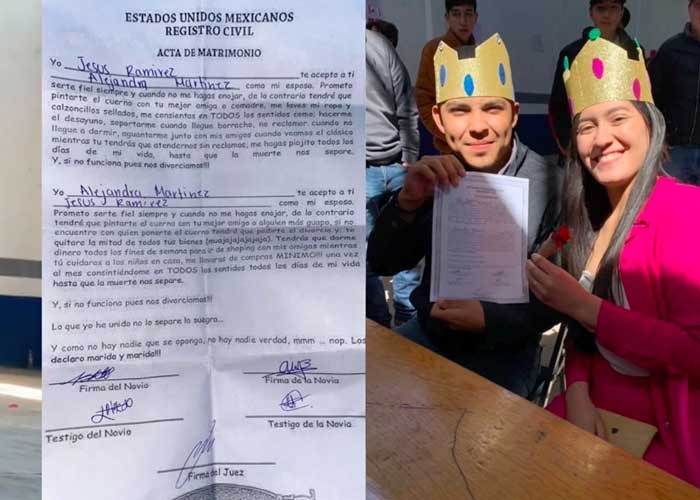 Alumno se casó con su profesora