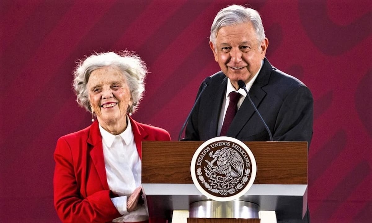Presidente AMLO y Elena Poniatowska