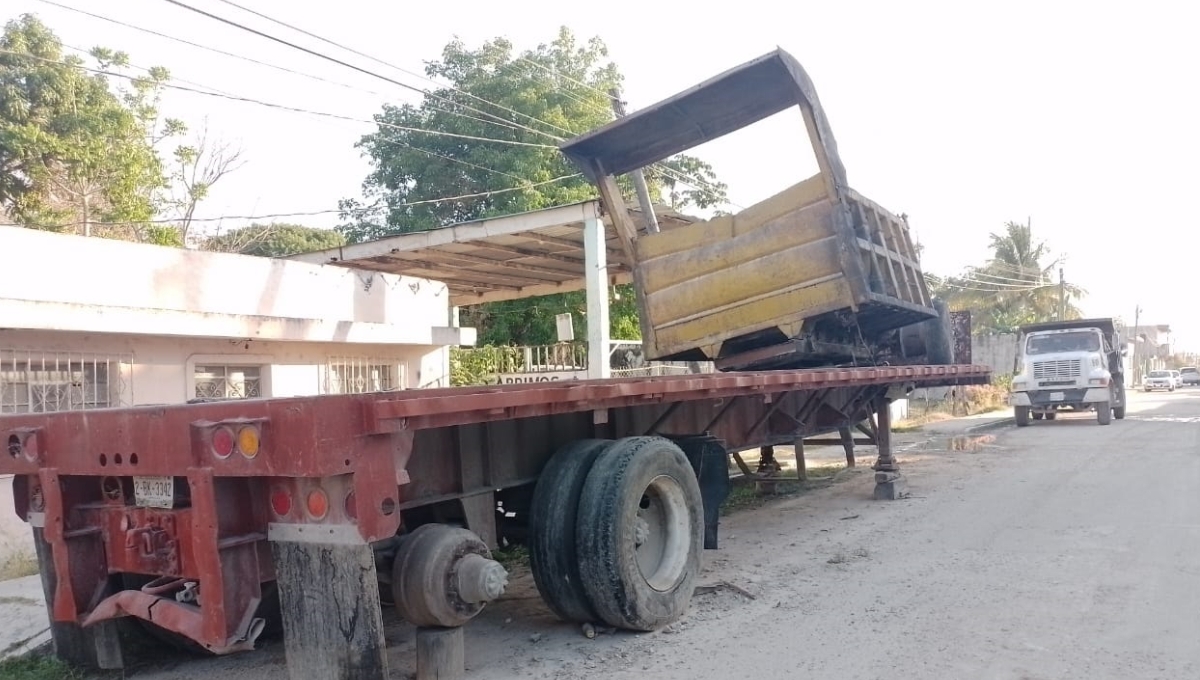 La estructura fue dejada sin ningún tipo de señalamiento para evitar accidentes